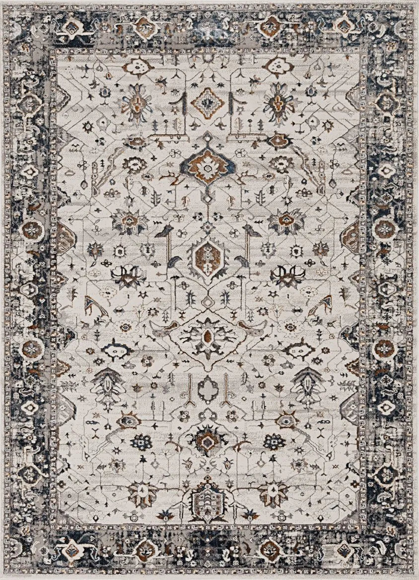 Inspire 7500 Ivory/Grey Empera Rug - Baconco