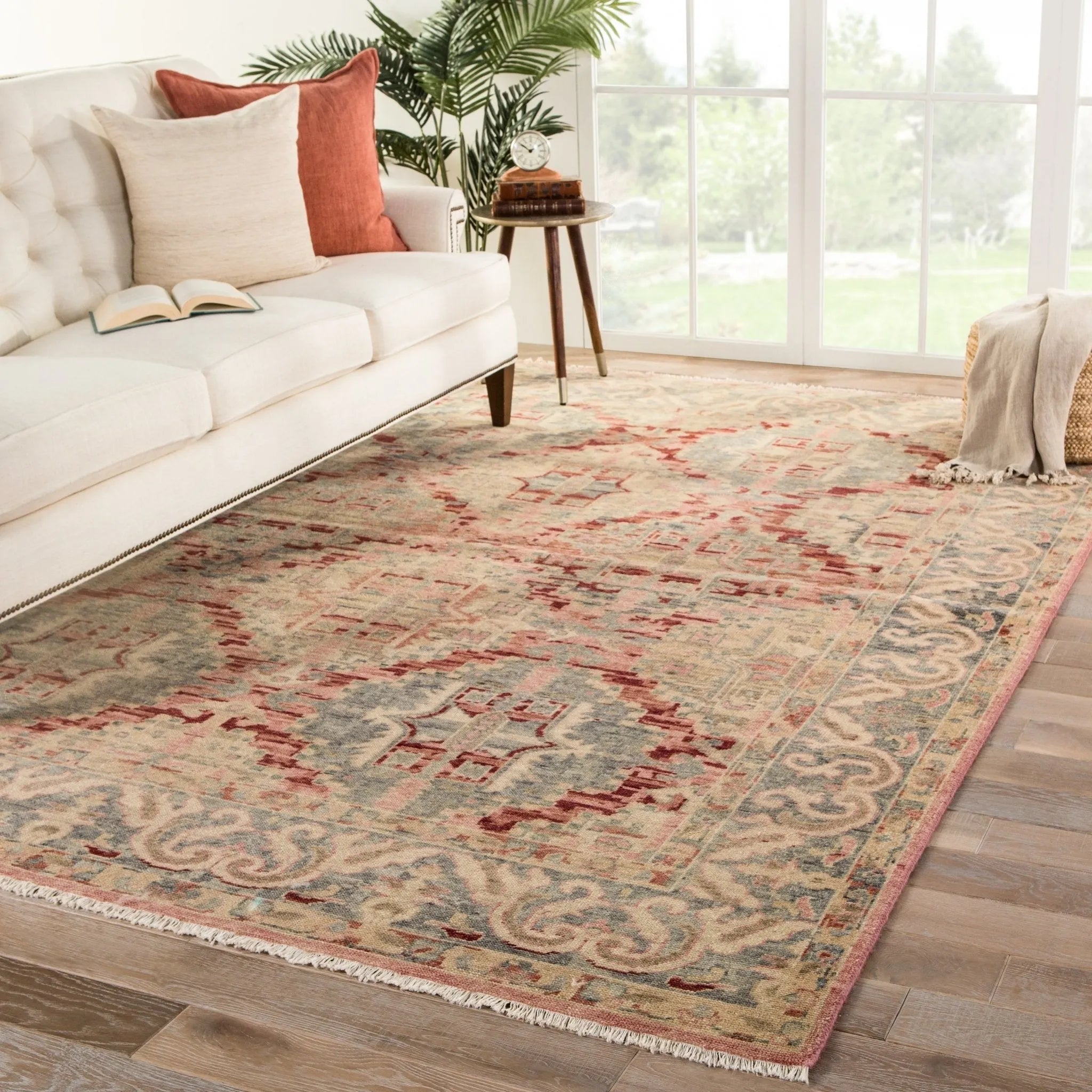 Inspirit ISP01 Taryn Beige/Pink Rug - Baconco