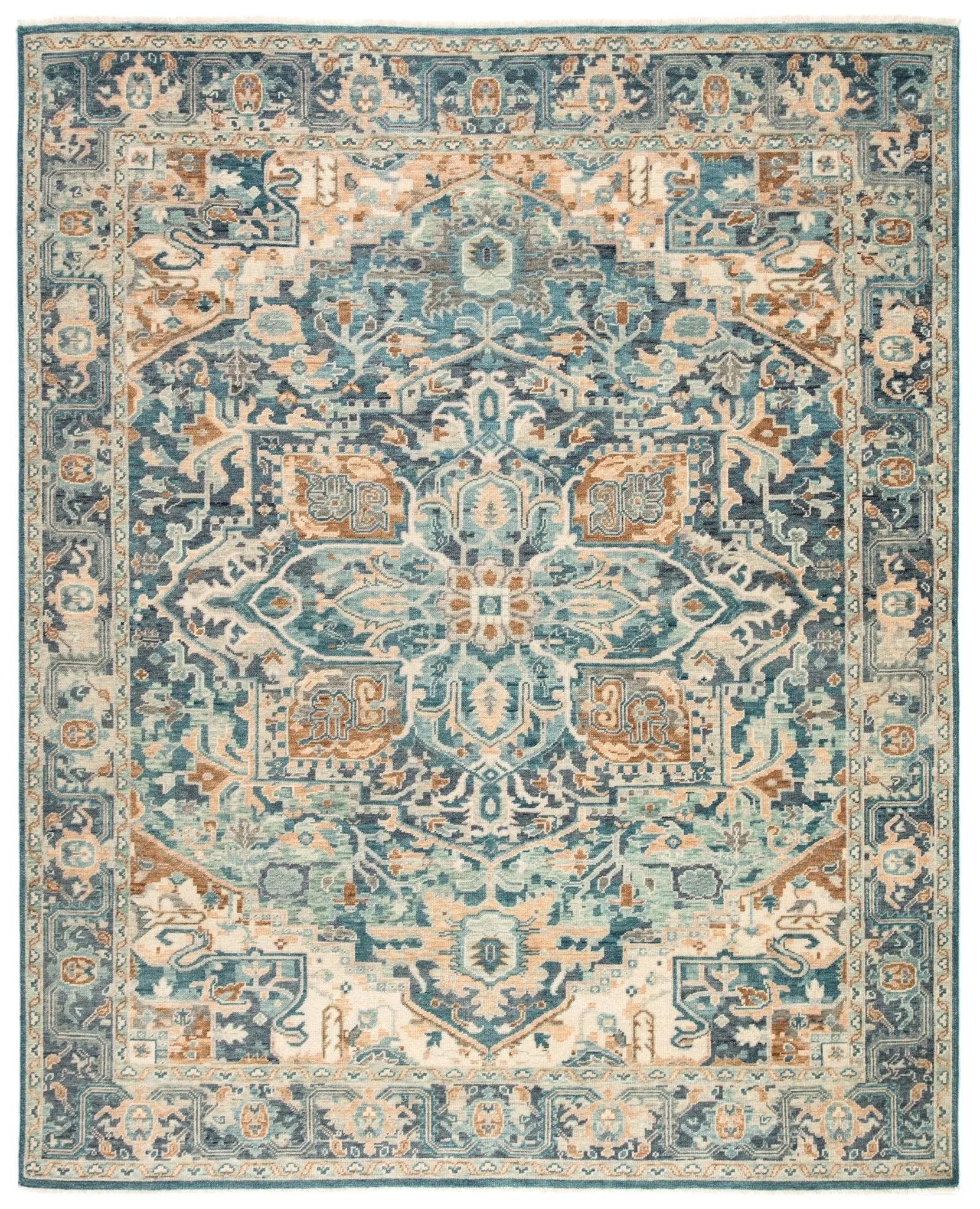 Inspirit ISP02 Elyas Blue/Ivory Rug - Baconco