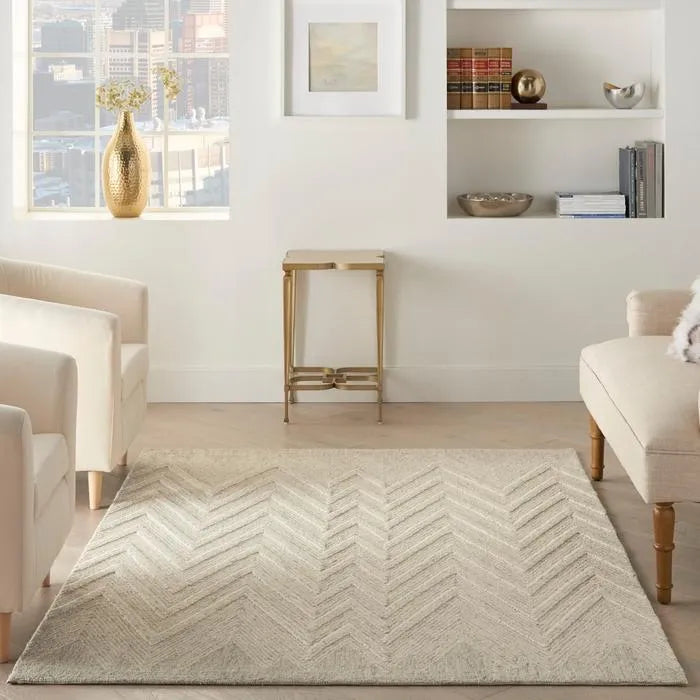 Interlock ITL04 Ivory/Grey Rug - Baconco