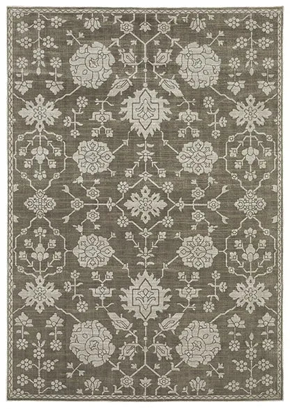 Intrigue INT01 Grey Rug - Baconco