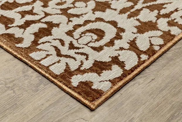 Intrigue INT02 Rust/Ivory Rug - Baconco