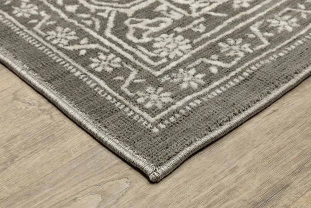 Intrigue INT04 Grey/Ivory Rug - Baconco