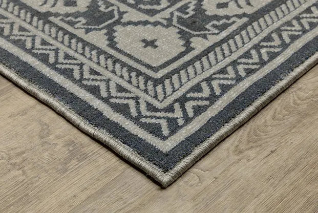 Intrigue INT05 Blue/Beige Rug - Baconco