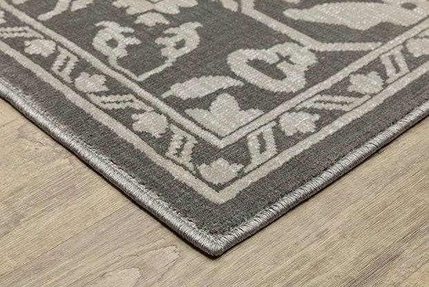 Intrigue INT12 Beige/Grey Rug - Baconco