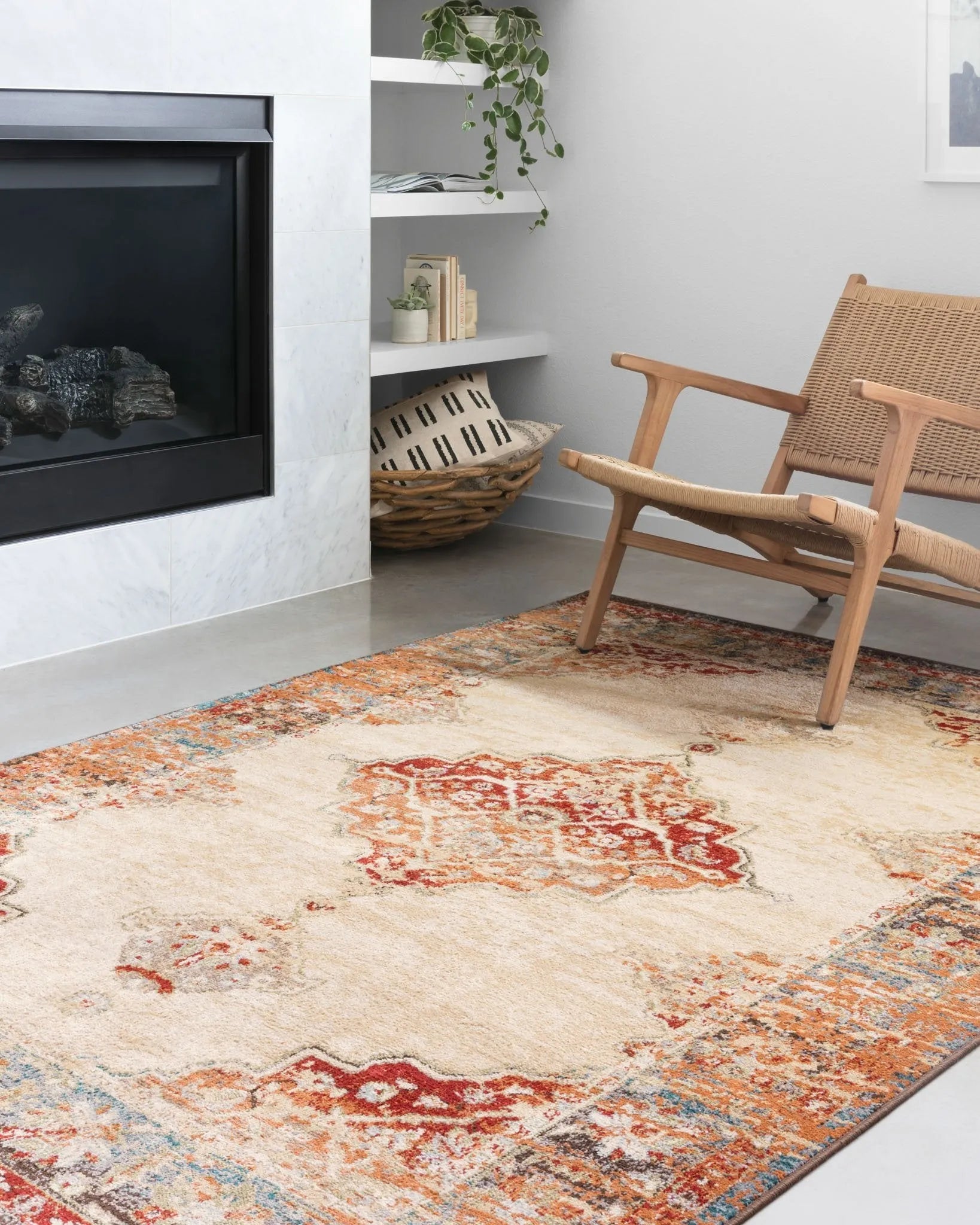 Isadora ISA-04 Ant. Ivory/Sunset Rug - Baconco