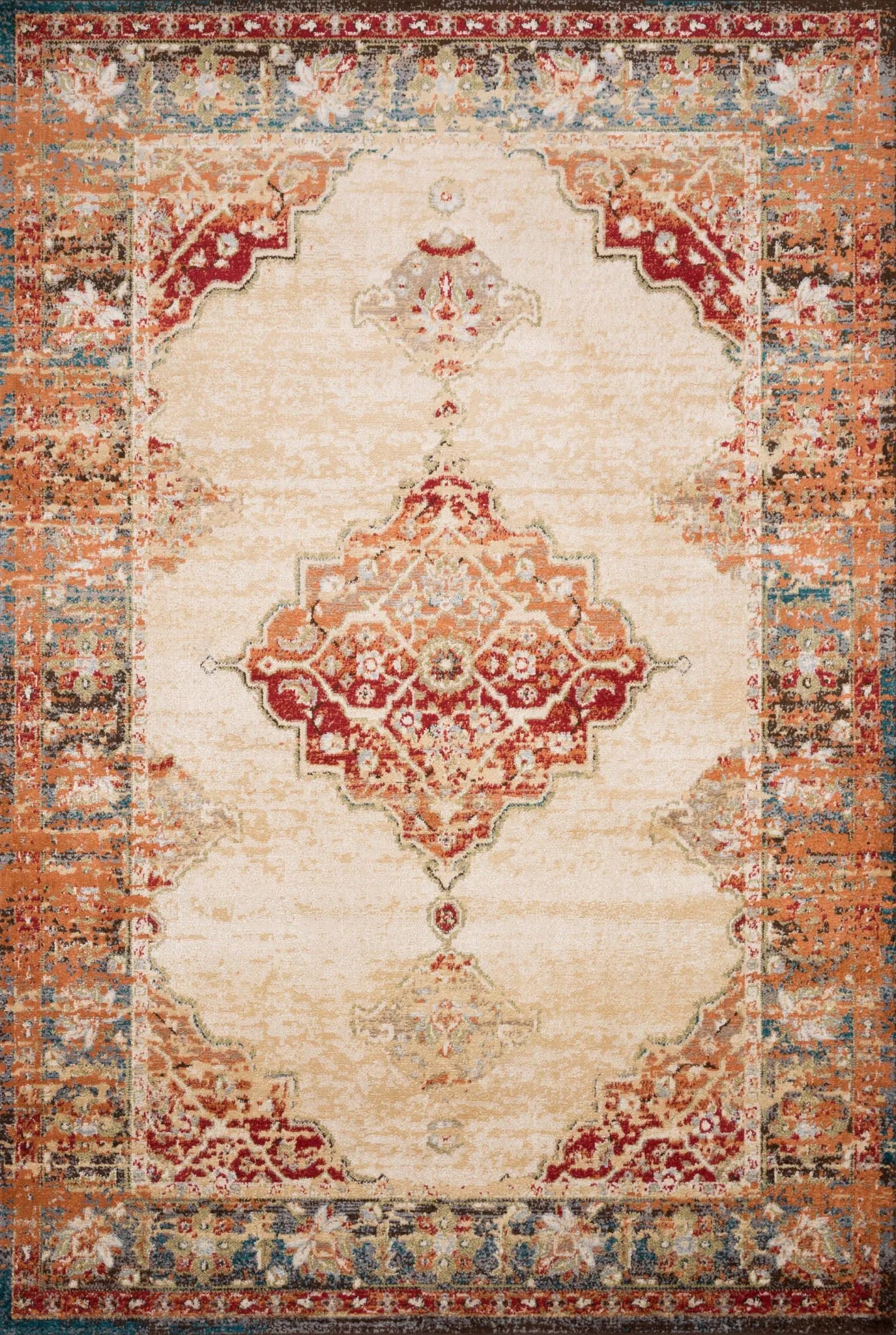 Isadora ISA-04 Ant. Ivory/Sunset Rug - Baconco