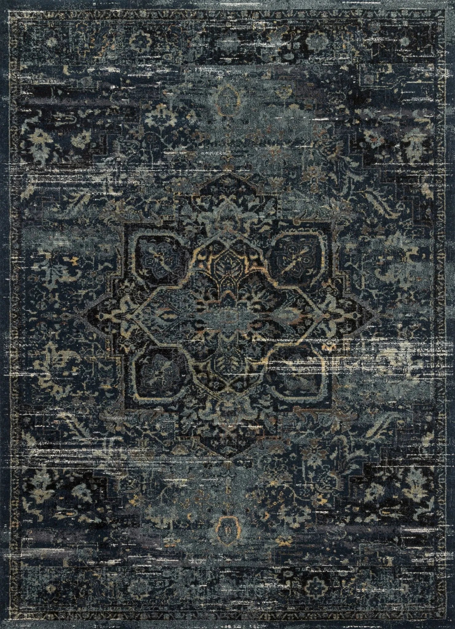 James by Magnolia Home JAE-05 Ocean/Onyx Rug - Baconco