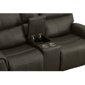 Jarvis Power Reclining Loveseat with Console and Power Headrests - Baconco