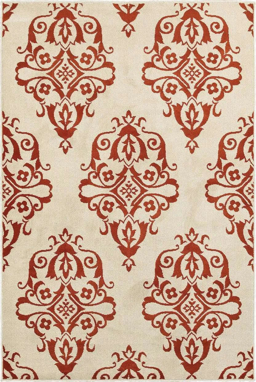 Jayden 7412D Ivory Rust Rug - Baconco