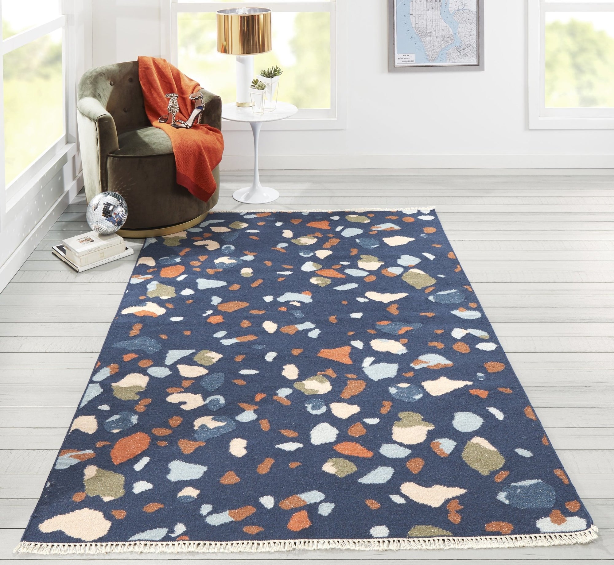 Jem By Novogratz Jem-2 Terri Navy Rugs - Baconco