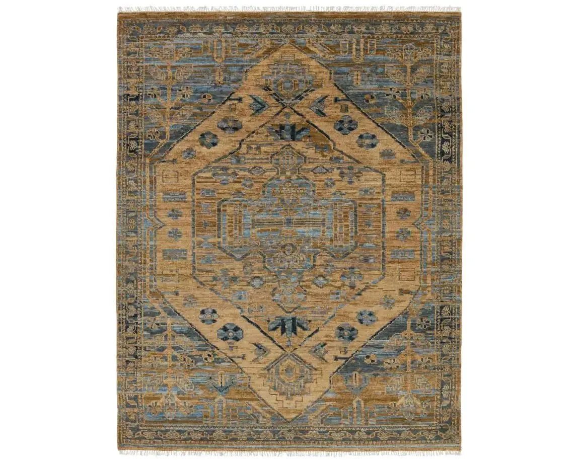 Jinsen JIN06 Brown/Blue Rug - Baconco