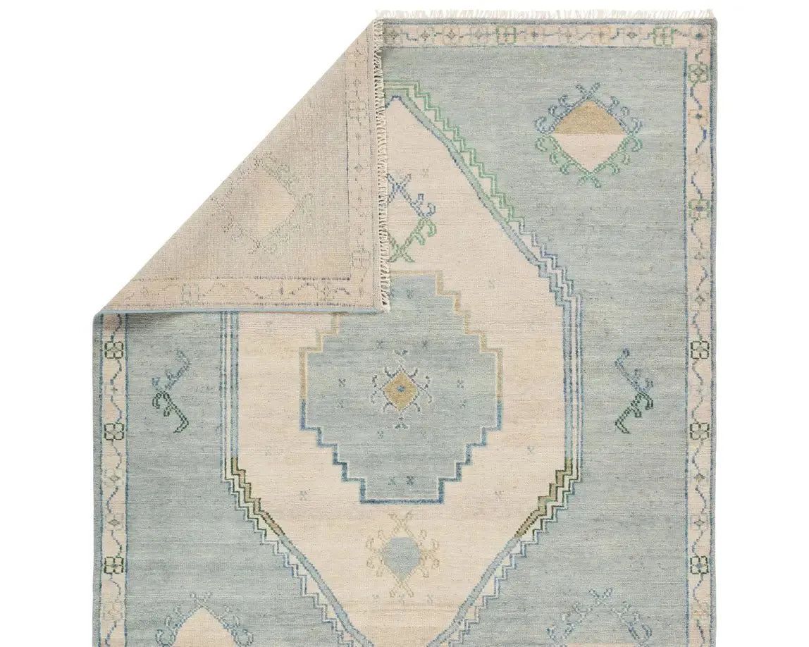 Jinsen JIN07 Blue/Cream Rug - Baconco