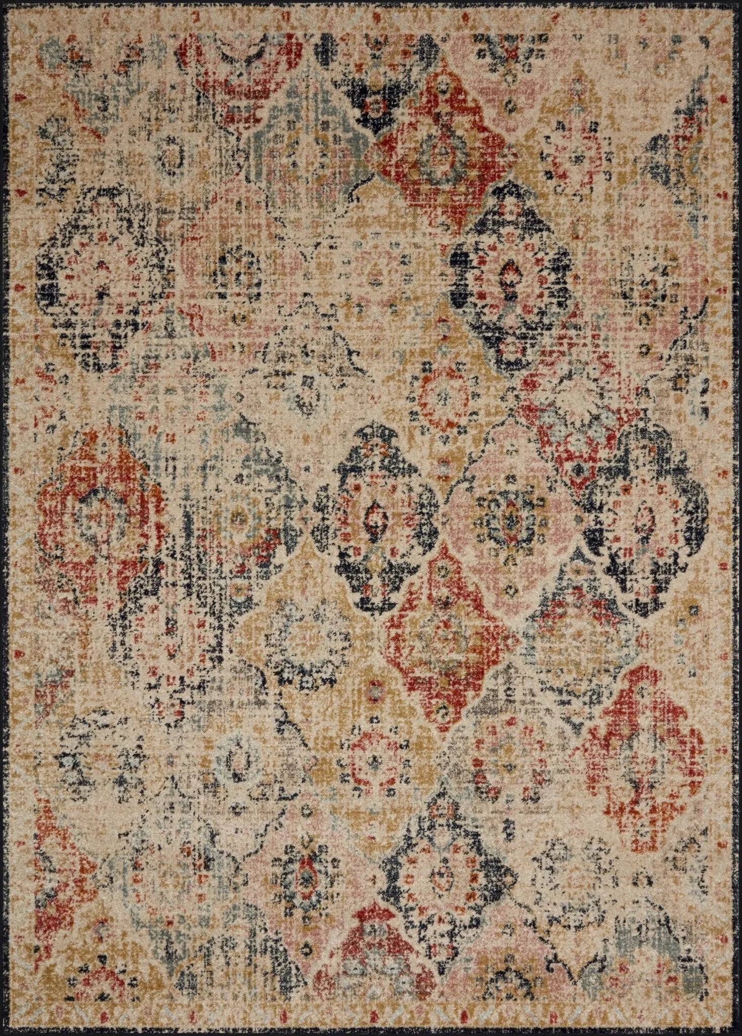 Jocelyn Joc-07 Khaki/Multi Rug - Baconco