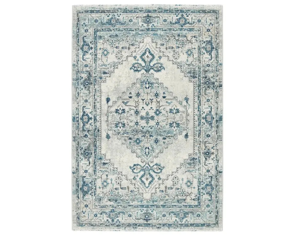 Jolie JOL01 Grey/Blue Rug - Baconco