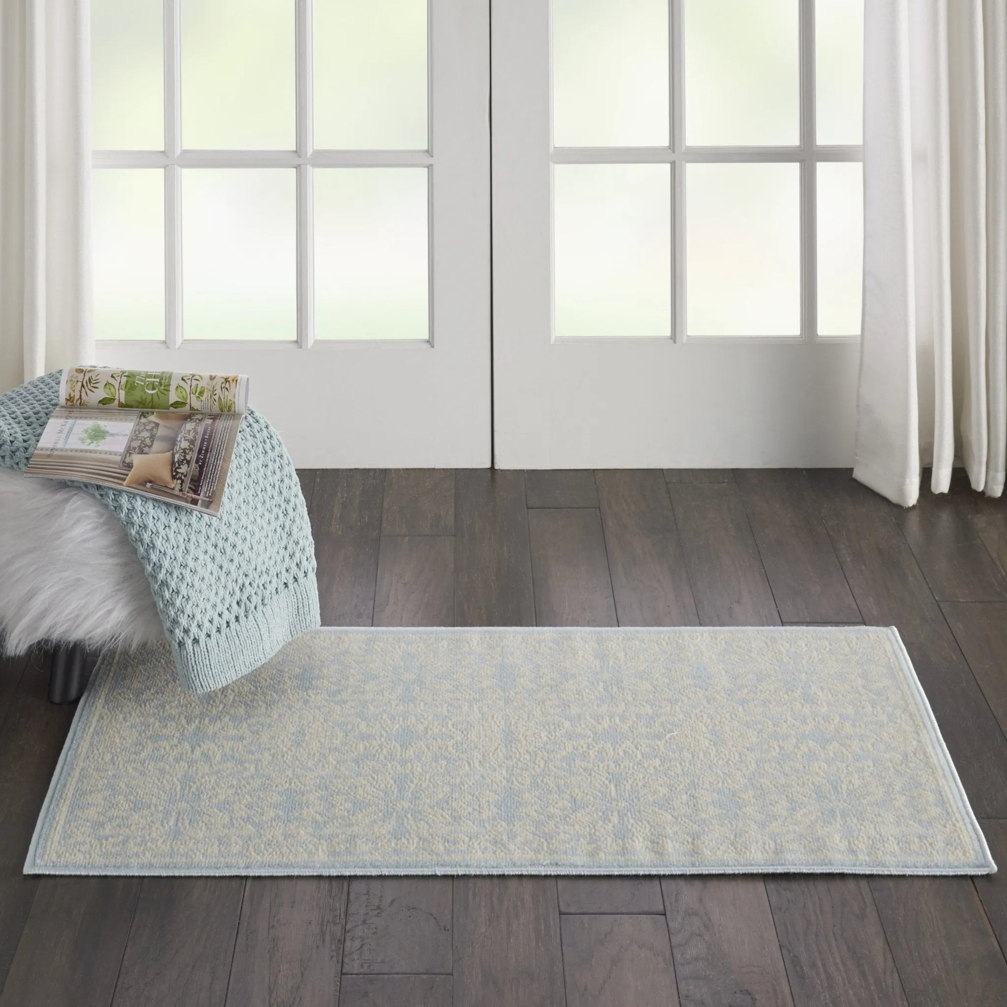 Jubilant JUB06 Ivory/Light Blue Rug - Baconco