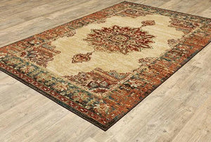 Juliette 8120W Gold/Orange Rug - Baconco