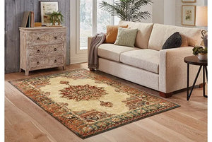 Juliette 8120W Gold/Orange Rug - Baconco