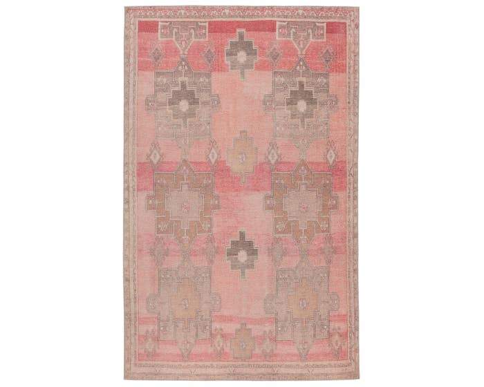 Kairos Kar05 Faron Pink/Tan Rug - Baconco