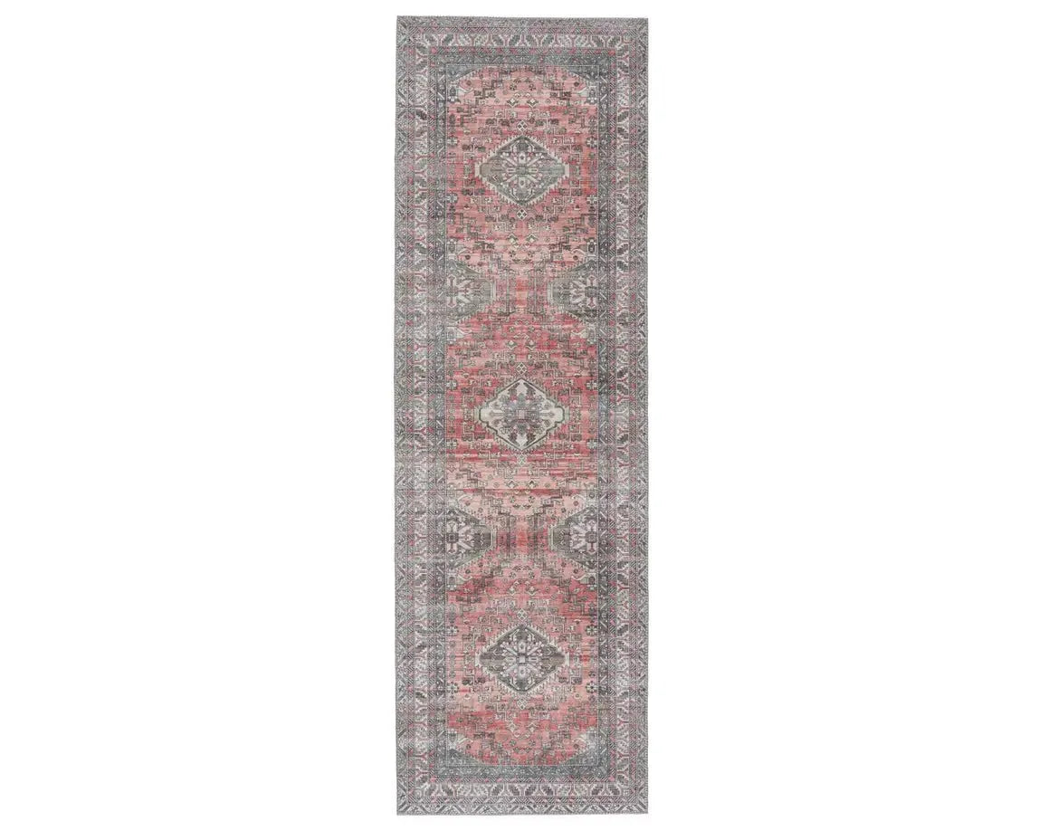 Kalesi KLS04 Red/Grey Rug - Baconco