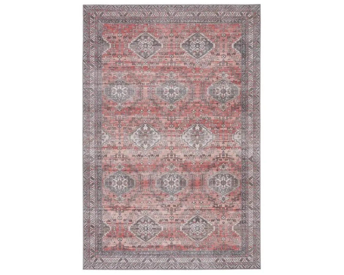 Kalesi KLS04 Red/Grey Rug - Baconco