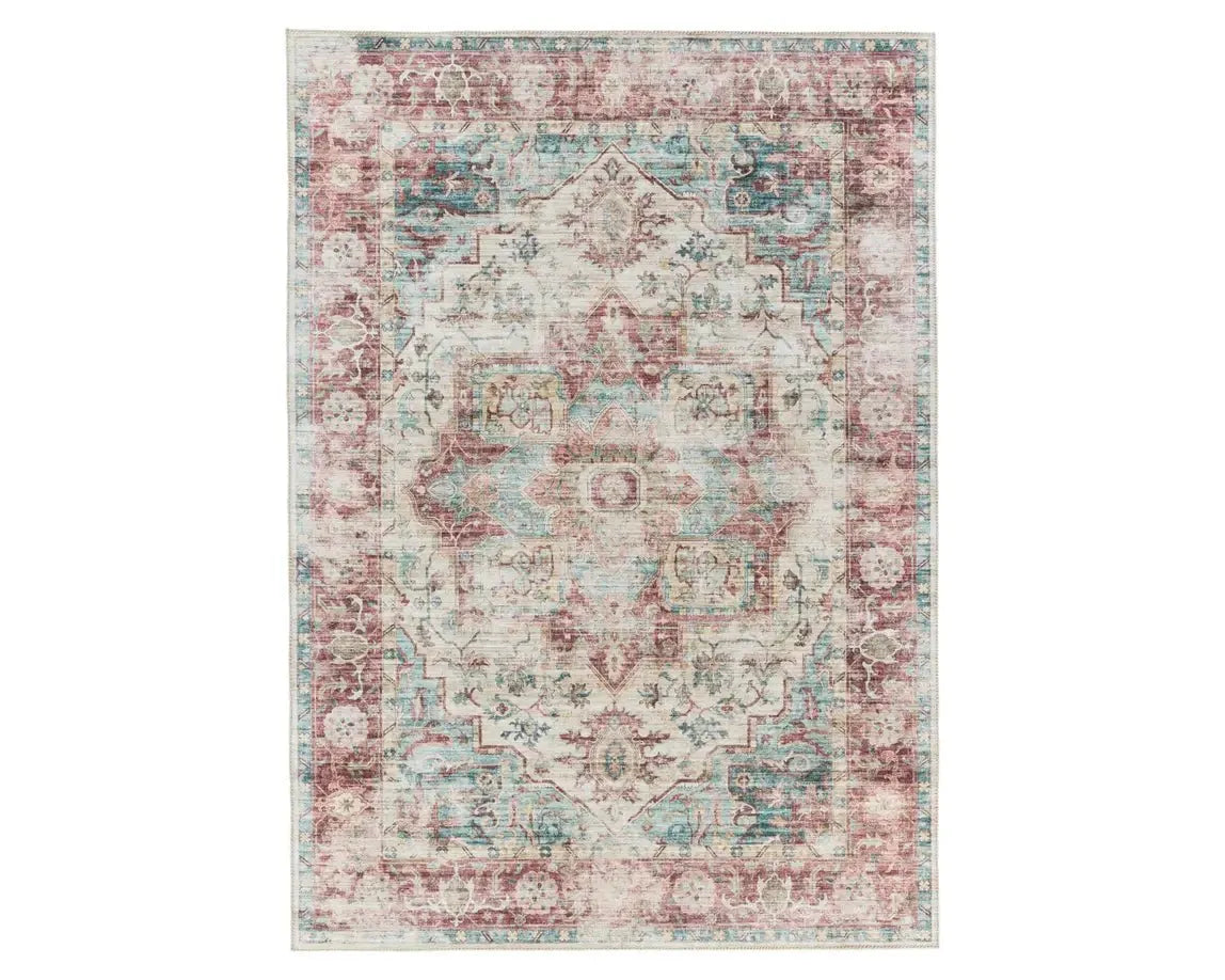 Kalesi KLS10 Red/Green Rug - Baconco