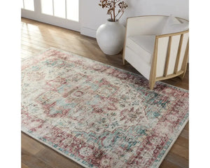 Kalesi KLS10 Red/Green Rug - Baconco