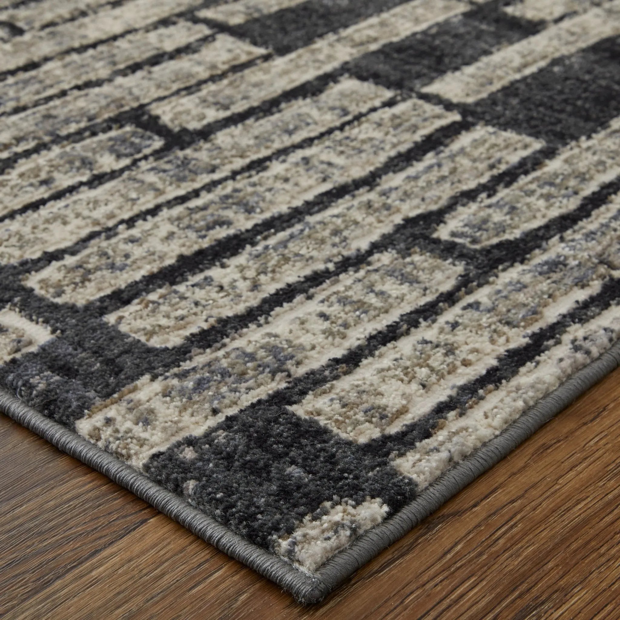 Kano 86439LKF Grey/Black Rug - Baconco