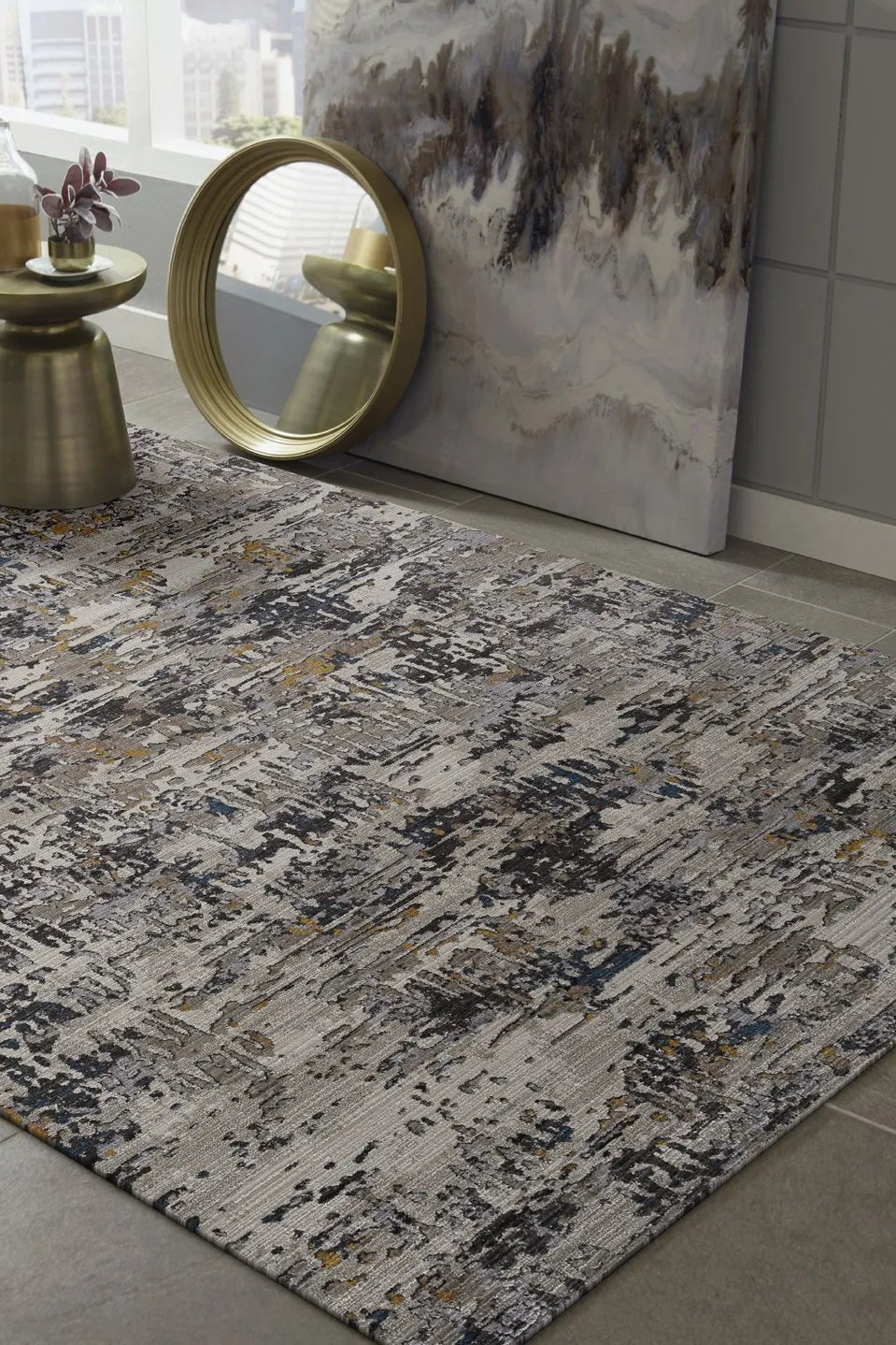 Karina 8252 Grey Landscape Rug - Baconco