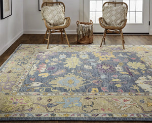 Karina 9096791F Gold/Blue Rug - Baconco