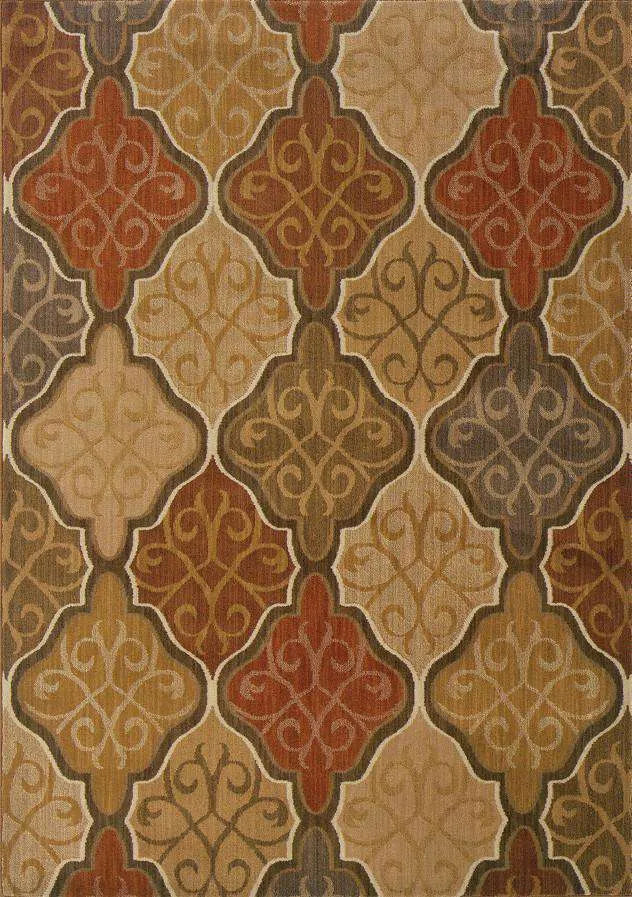 Kasbah 3832C Orange Gold Rug - Baconco