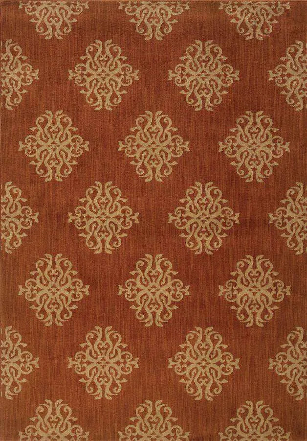 Kasbah 3835B Orange/ Beige Rug - Baconco