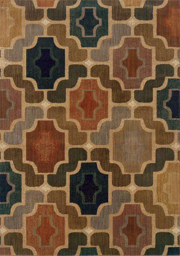 Kasbah 3838B Gold/ Multi Rug - Baconco