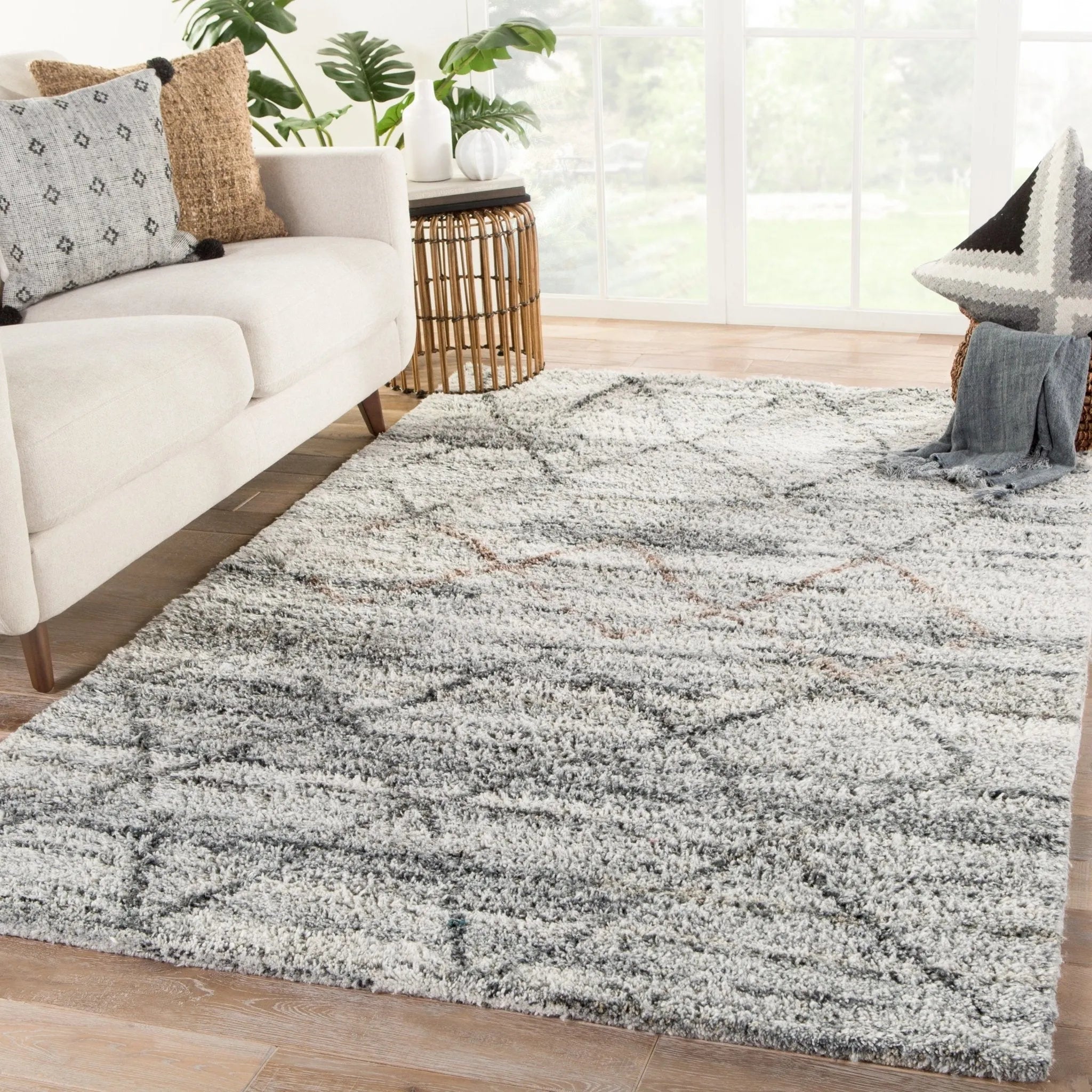 Kasbah KAS01 Kenzi Gray/Brown Rug - Baconco