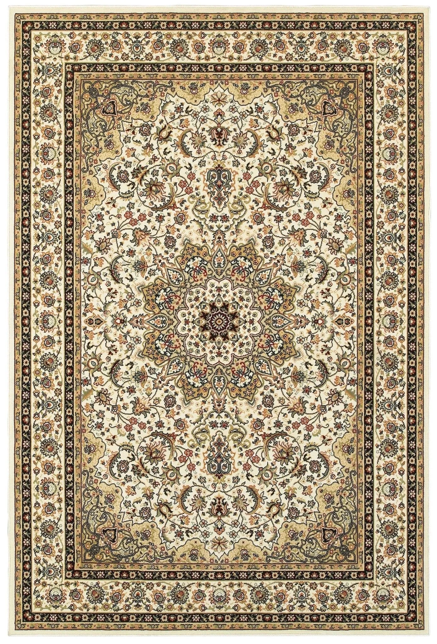 Kashan 119W Ivory/ Beige Rug - Baconco