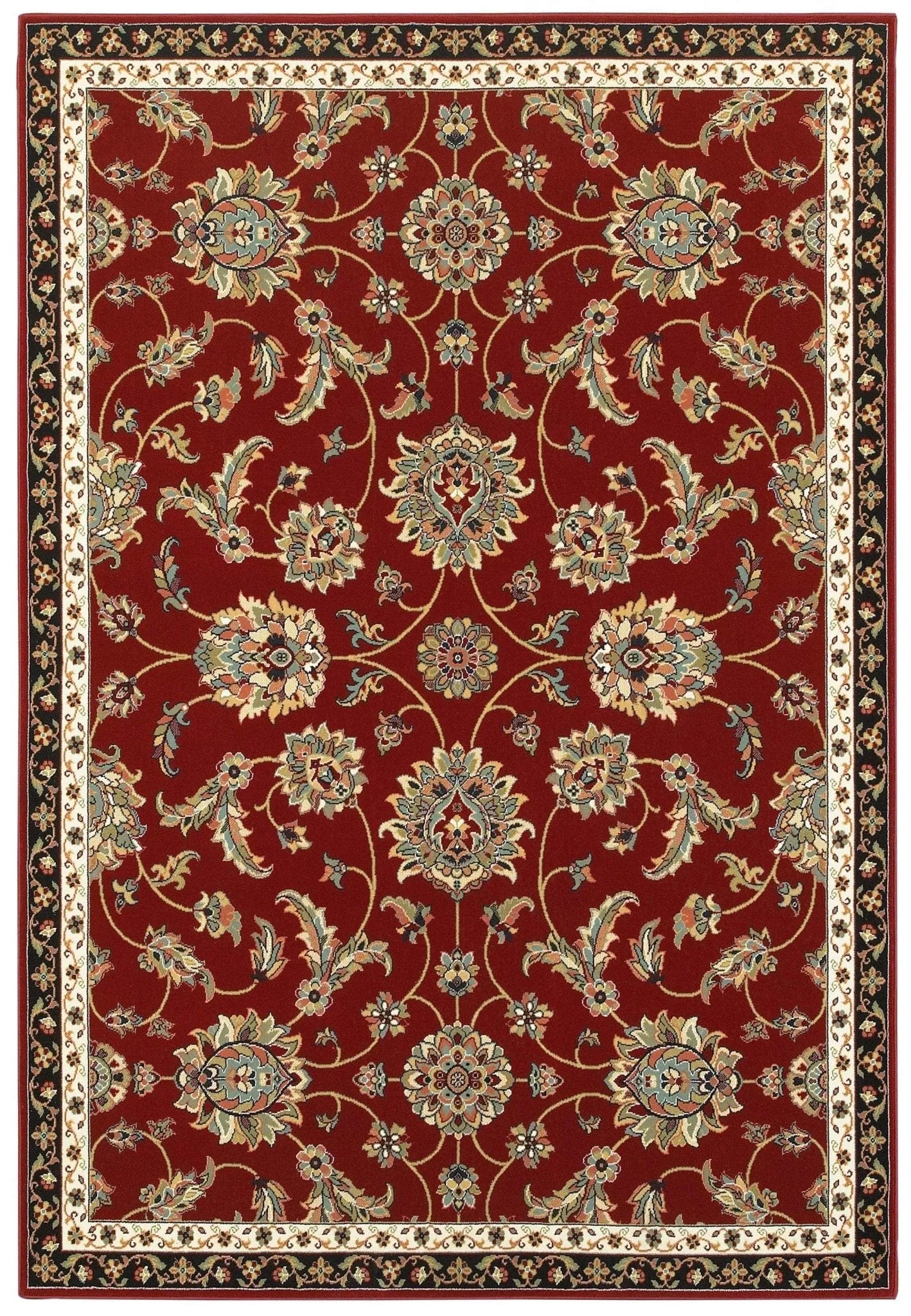 Kashan 370R Red/ Multi Rug - Baconco