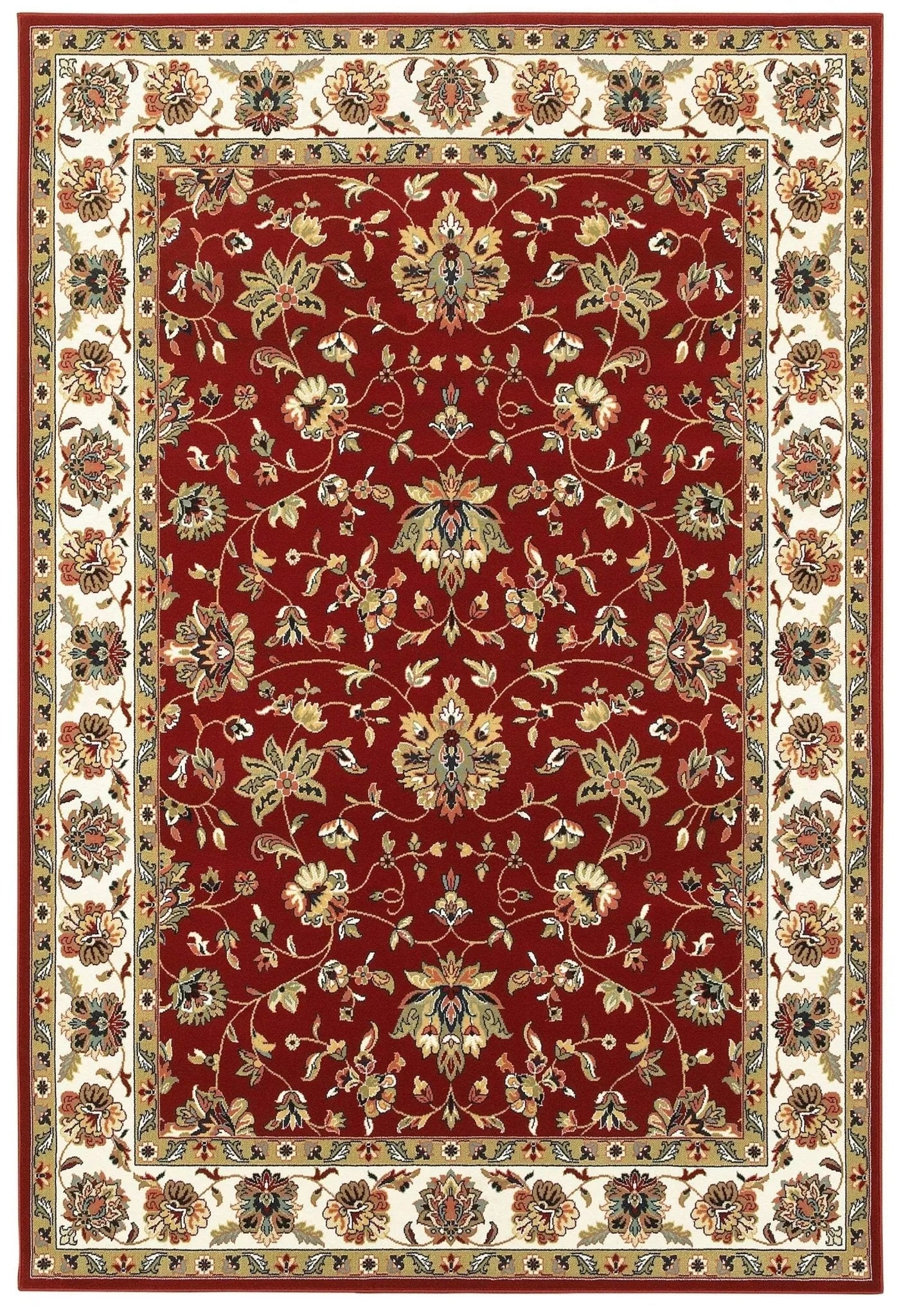 Kashan 4929R Red/ Ivory Rug - Baconco