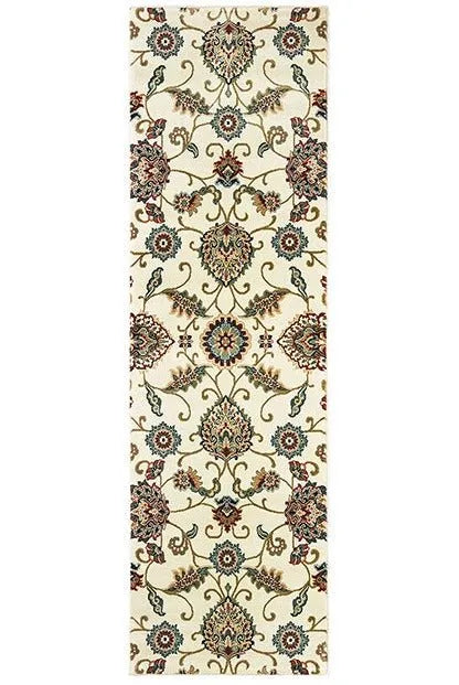 Kashan 9946W Ivory/ Multi Rug - Baconco