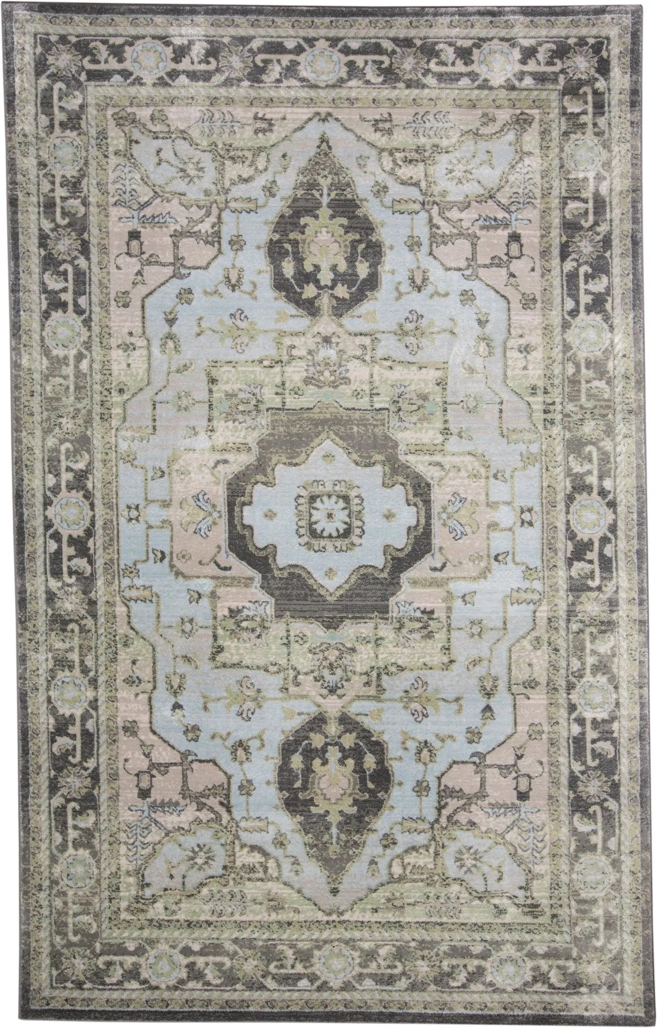 Katari 3377F Gray/Blue Rug - Baconco