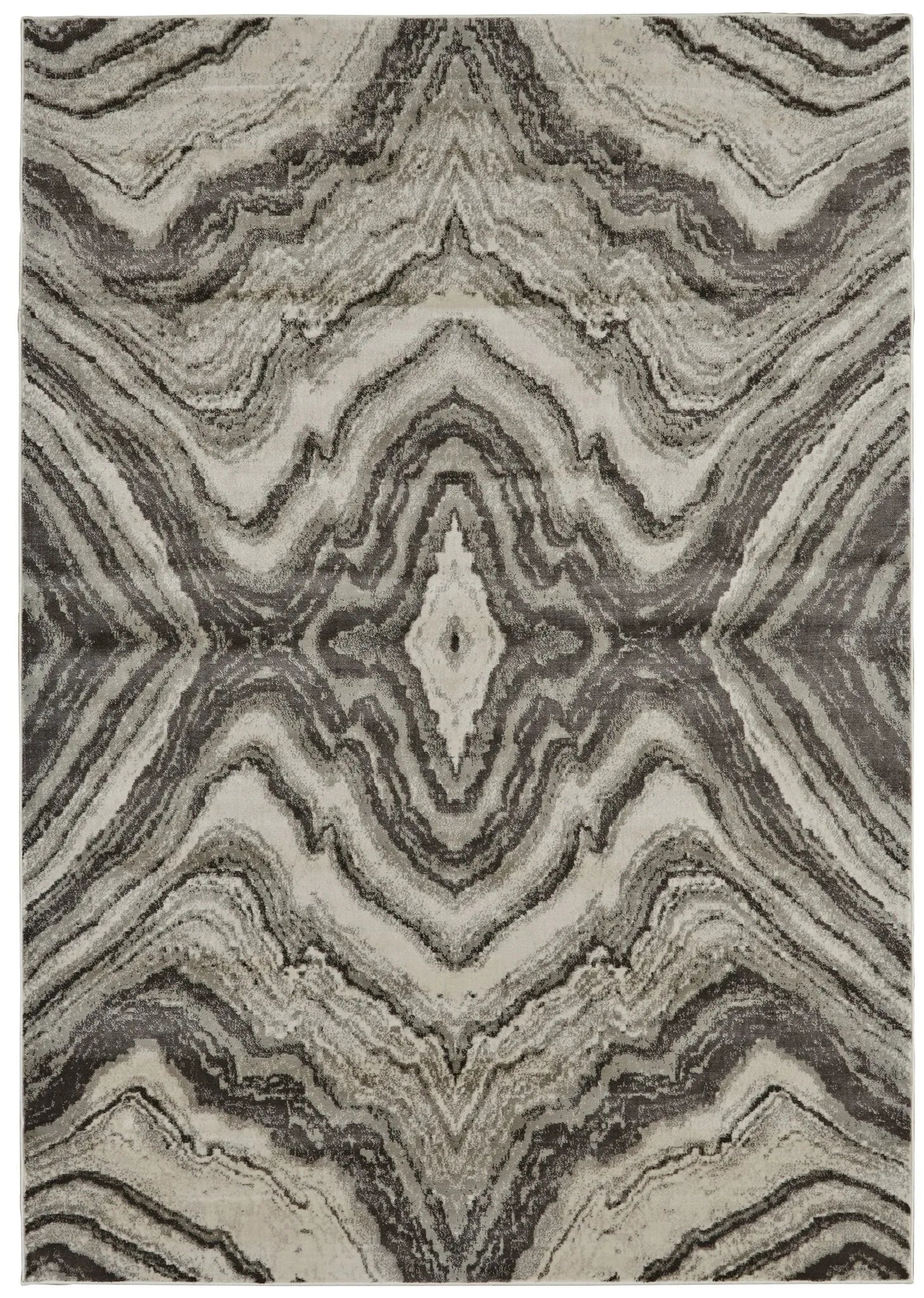 Katari 3381F Gray/Ivory Rug - Baconco