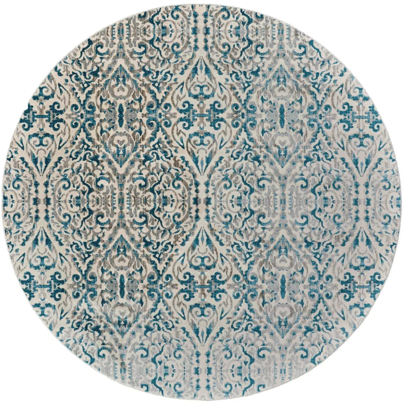 Keats 3466F Teal/Ivory Rug - Baconco