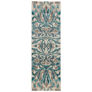 Keats 3467F Teal/Taupe Rug - Baconco