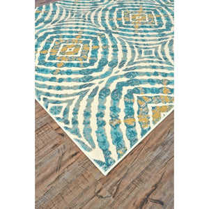 Keats 3469F Blue/Yellow Rug - Baconco