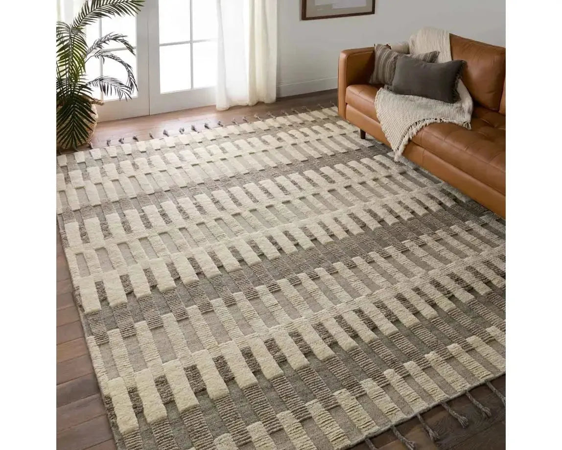 Keoka KEO06 Cream/Grey Rug - Baconco