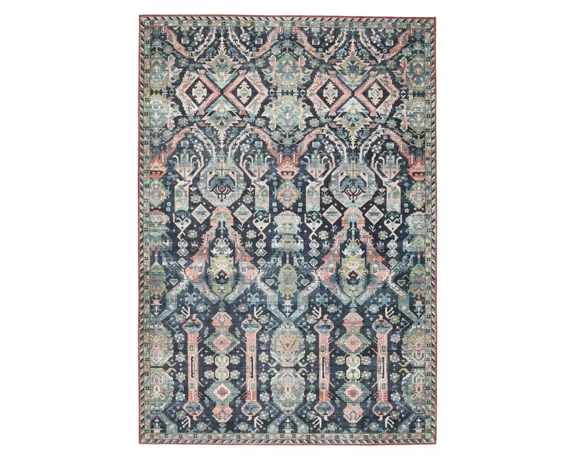 Keyara KNC06 Blue/Green Rug - Baconco