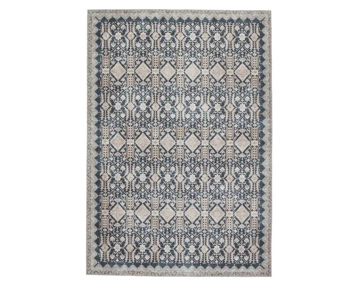 Keyara KNC07 Blue/Tan Rug - Baconco