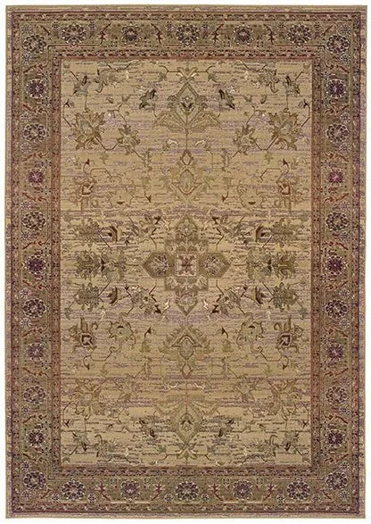 Kharma 836Y Beige/ Green Rug - Baconco