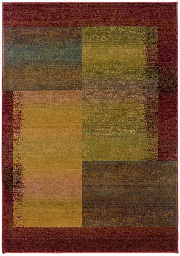 Kharma II 1092W Green/ Red Rug - Baconco