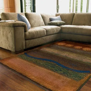 Kharma II 167X Gold/ Green Rug - Baconco