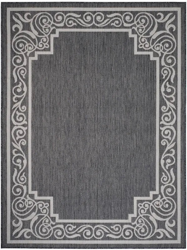 Kilimanjaro 81755AWH Anthracite White Rug - Baconco